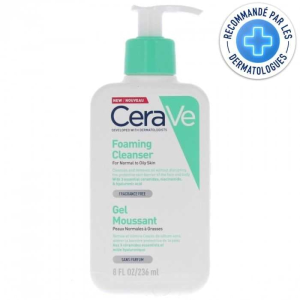 CERAVE GEL MOUSSANT PEAUX NORMALES A GRASSES 236 ML