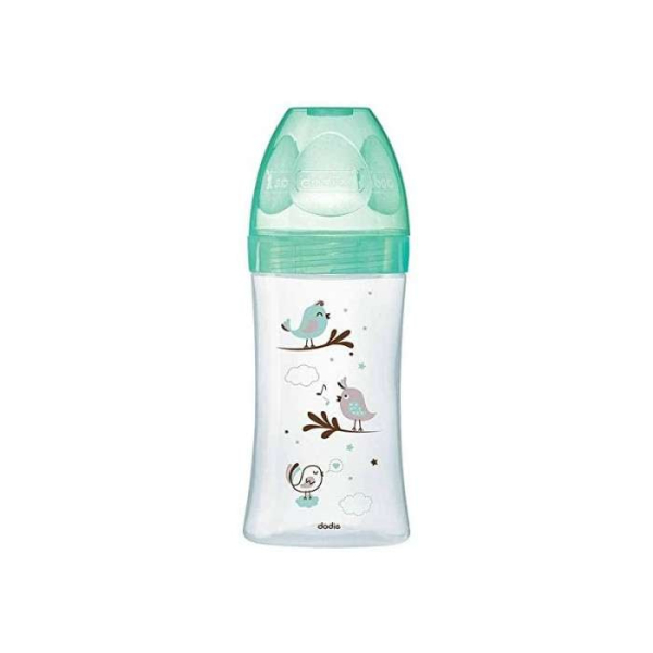 DODIE BIBERON ANTI COLIQUE TETINE RONDE 3 VITESSES 270ML VERRE 0-6 MOIS