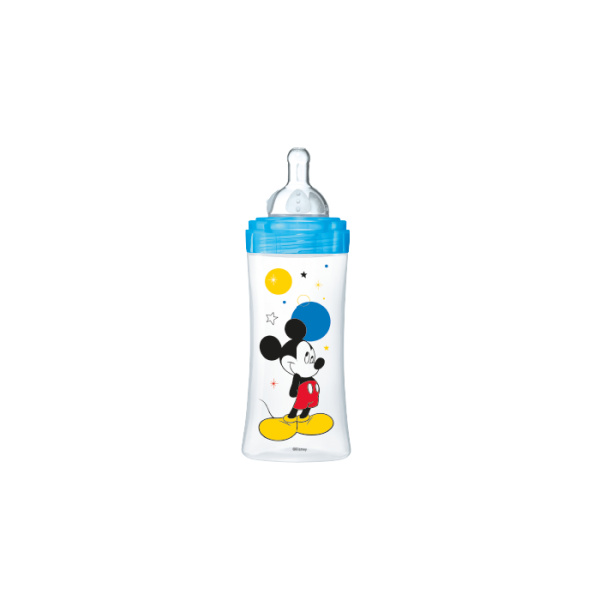 DODIE BIBERON INITIATION+ 330ML MICKEY BLEU +6 M TET RONDE 3 VIT D3