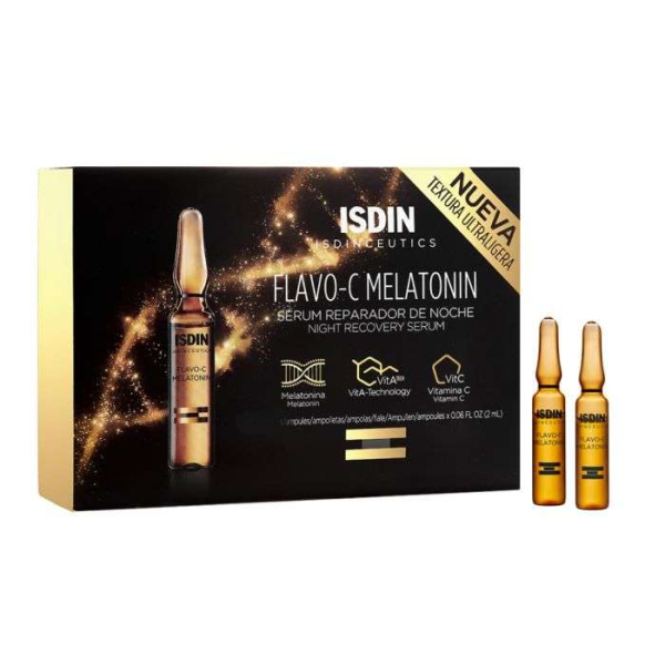 ISDIN FLAVO C MELATONIN SERUM REPARATEUR NUIT 10 AMPOULES