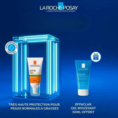 LA ROCHE POSAY OFFRE ANTHELIOS UVMUNE400 OIL CONTROL SPF 50 + GEL MOUSSANT 50ML OFFERT